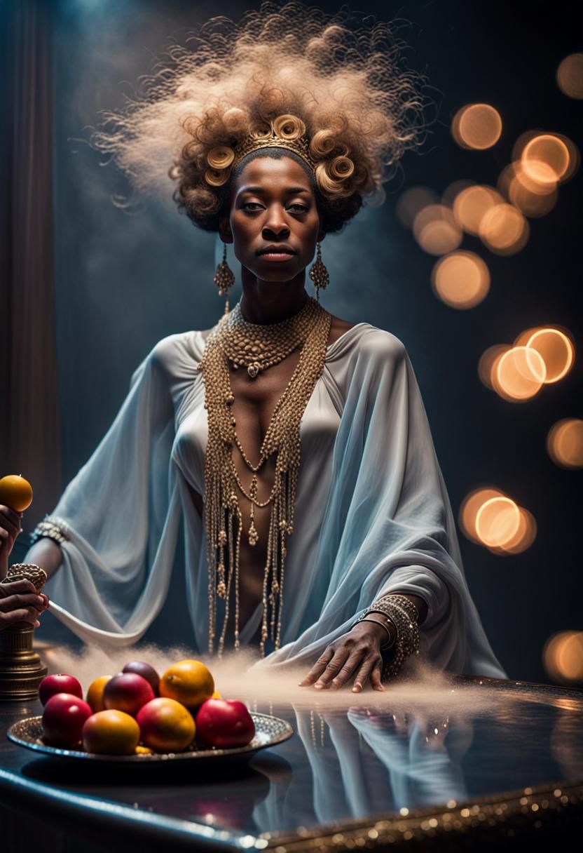 Graceful Portrait in Mapplethorpe Style: 8k Resolution