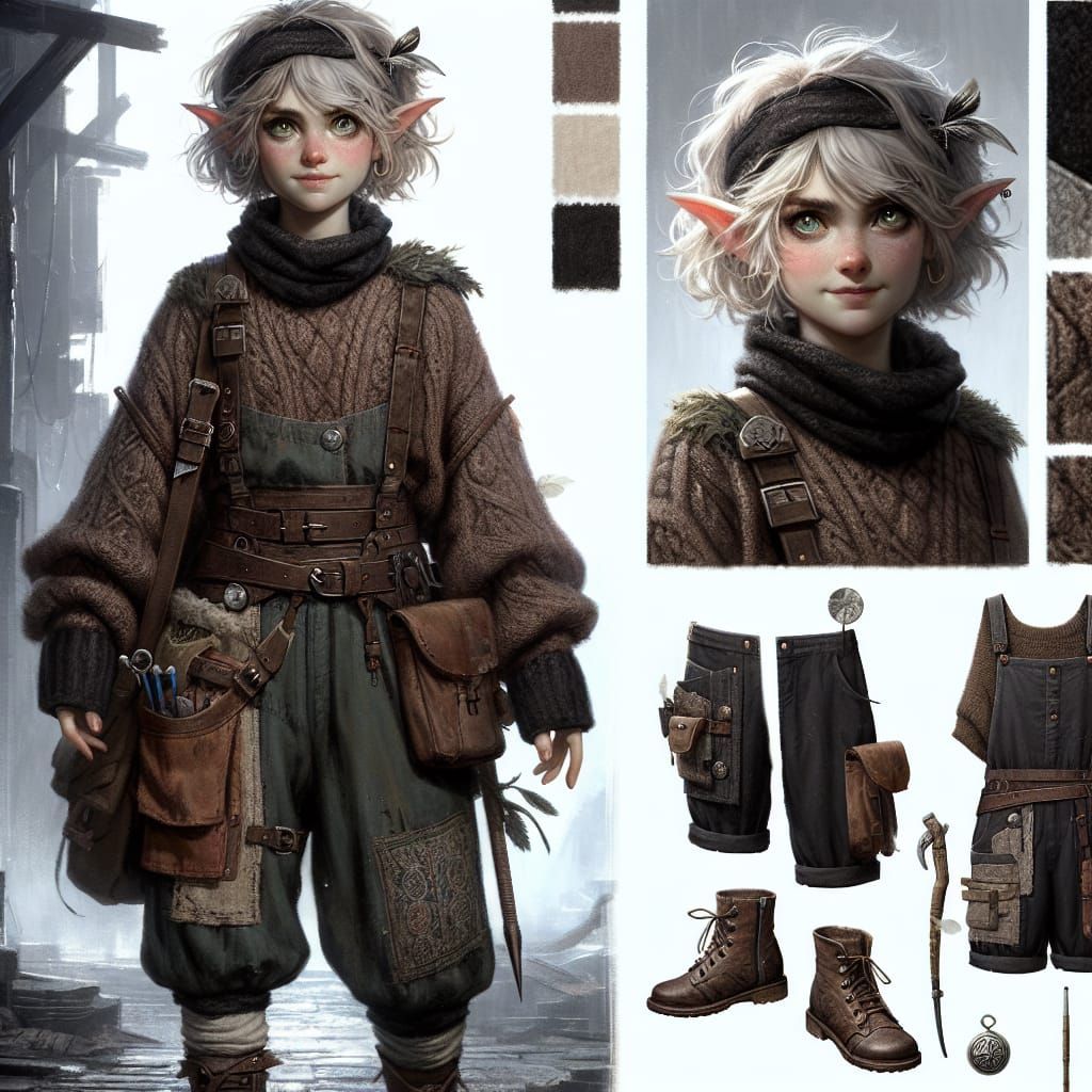 Halfling Rogue in Shadowy Alley, Dynamic Lighting