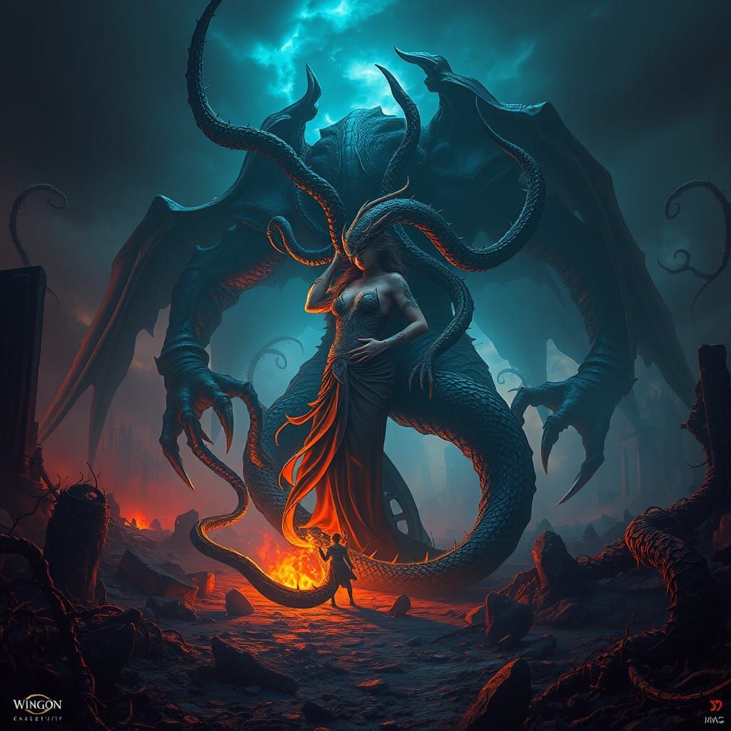 Monstrous Gods in a Haunting, Ancient Realm