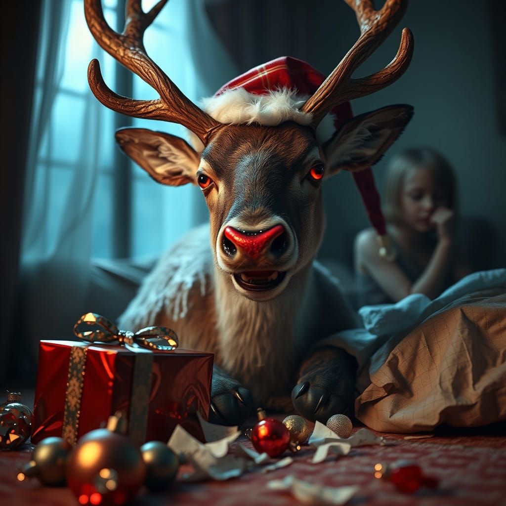 Rudolph stealing presents