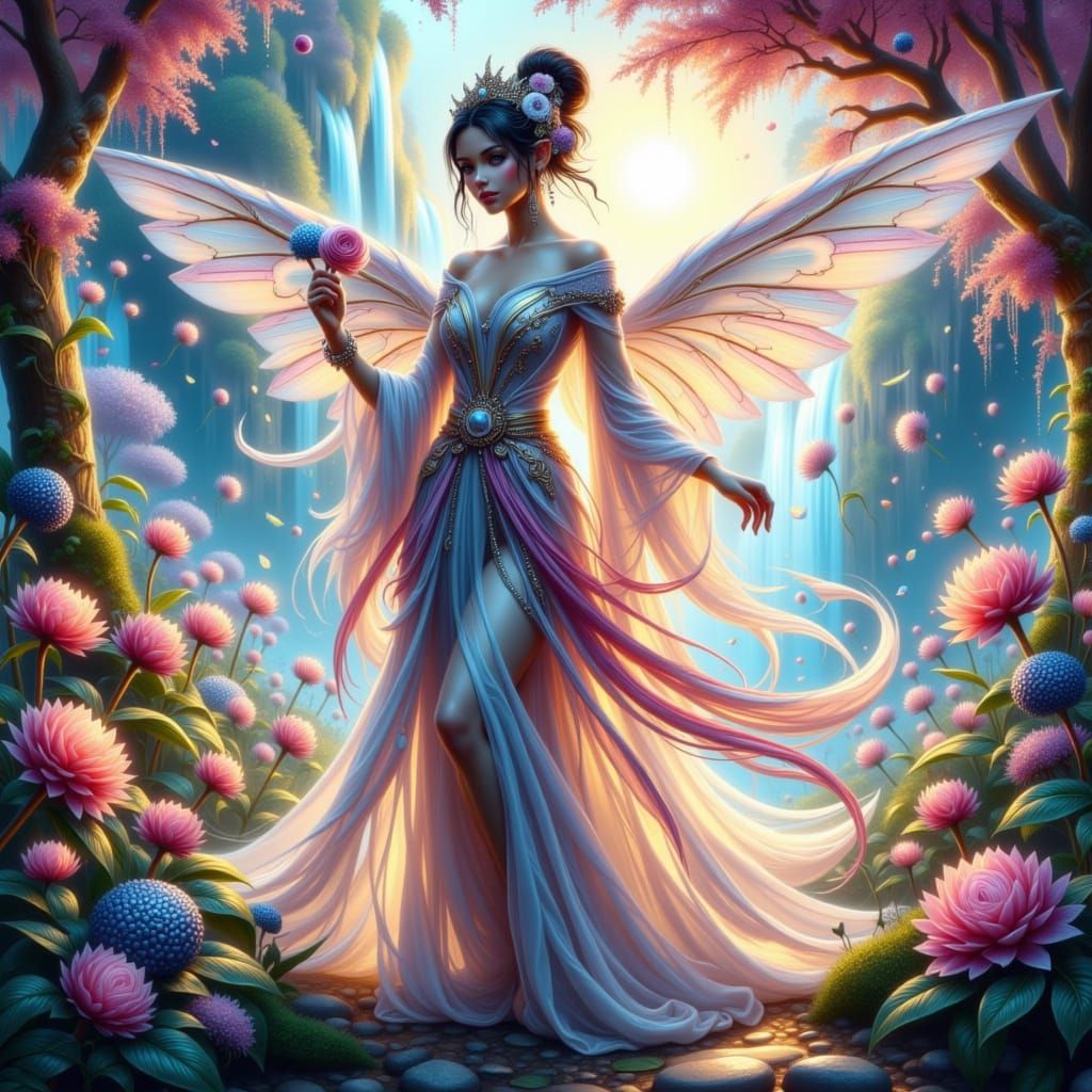 Majestic Cultivator in Whimsical Fantasy Realm