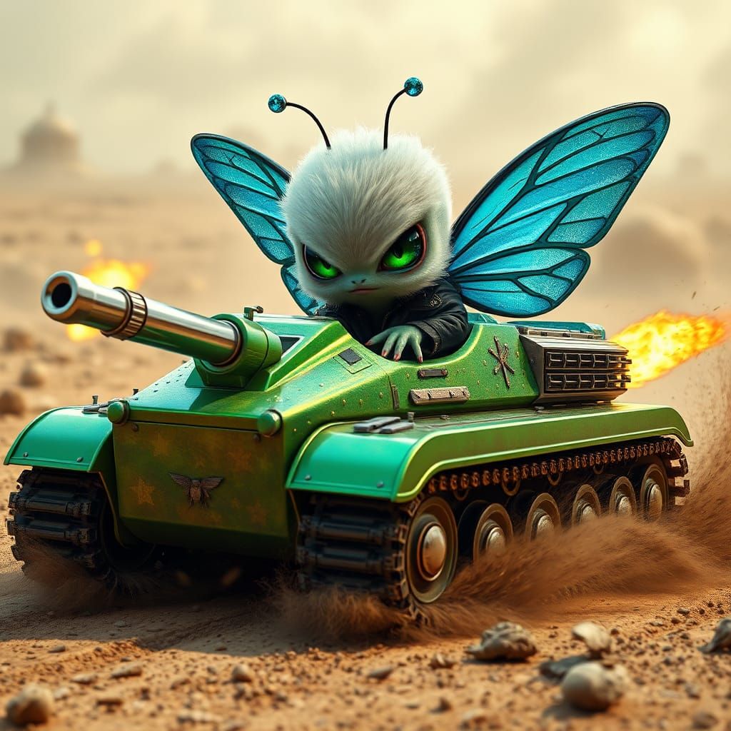 Butterfly Alien Races Cupcake Tank in Wasteland