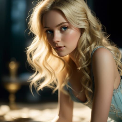 AI Generated Portrait of a Blonde Person
