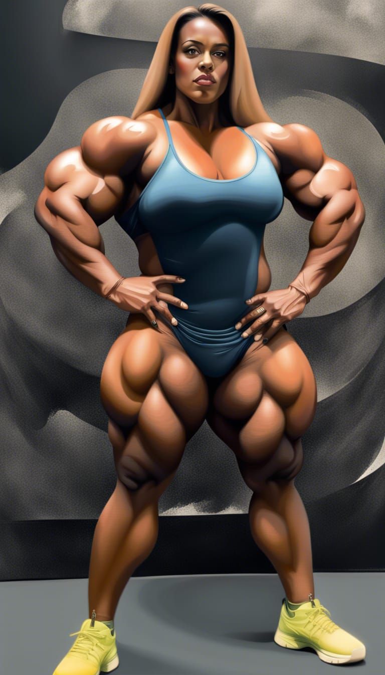 Muscular Amazon Female Bodybuilder