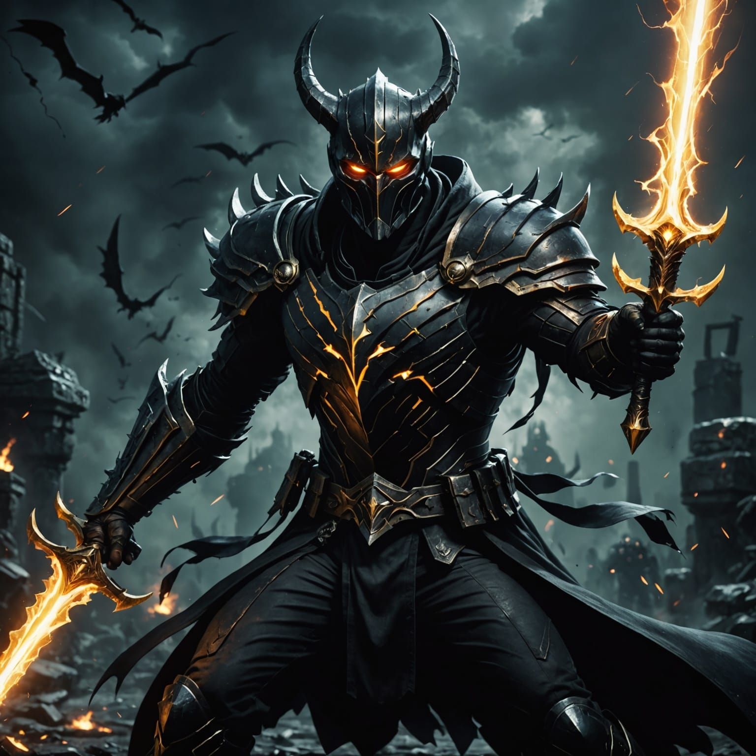 Dramatic Dracula Portrait in Darkness