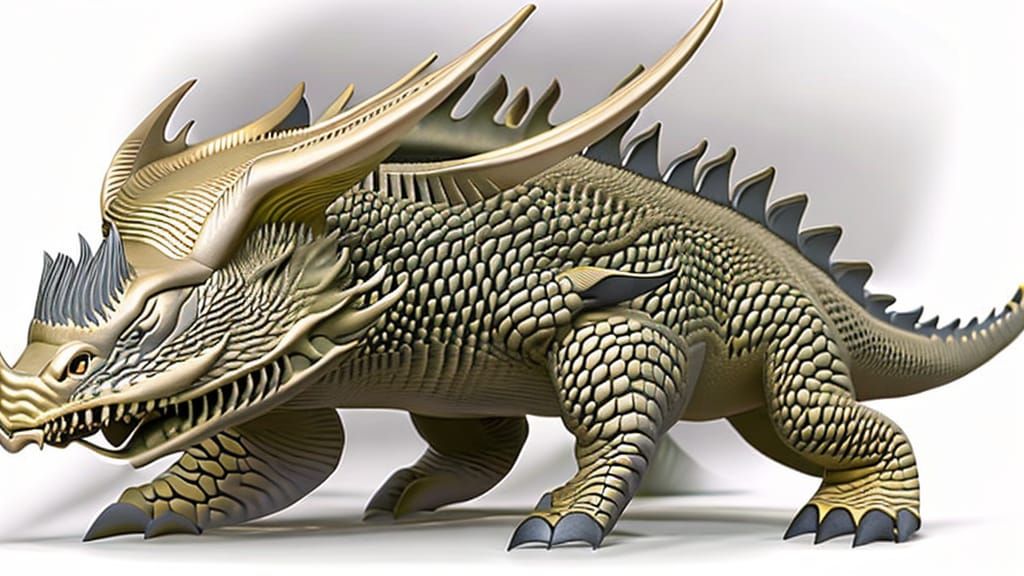 Hyperrealistic Dragon-Scaled Rhino Emerges