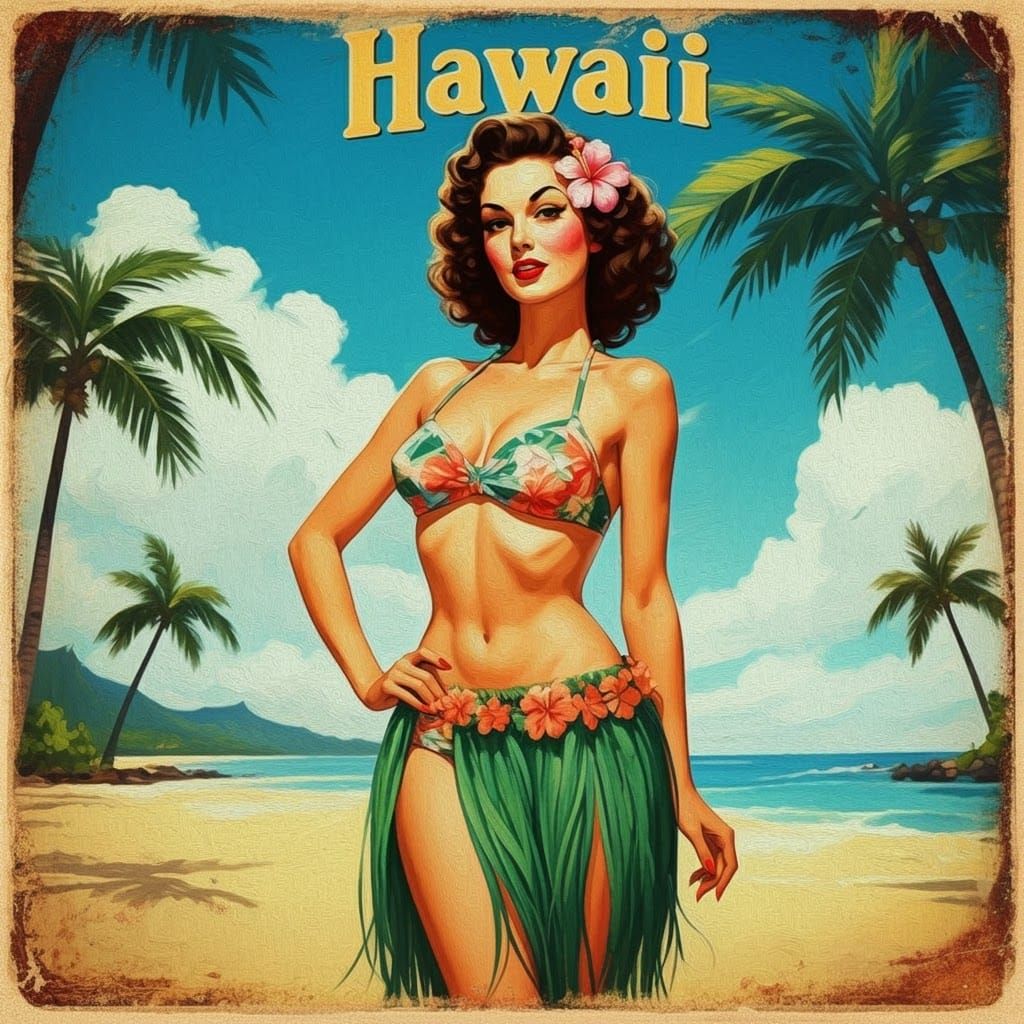 Vintage Travel Poster - Hawaii