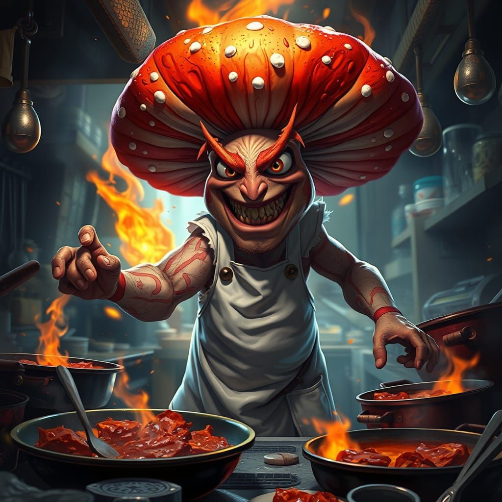 Fantastical Chef in a Chaotic Kitchen
