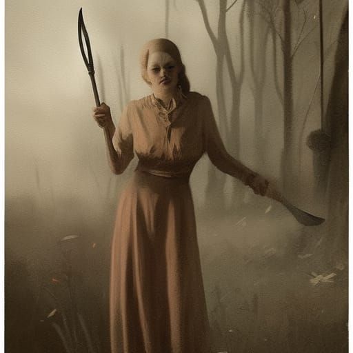 Sinister Vintage Women with Pitchforks