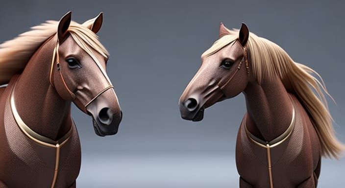 Stunning Robotic Horse in Rococo Style