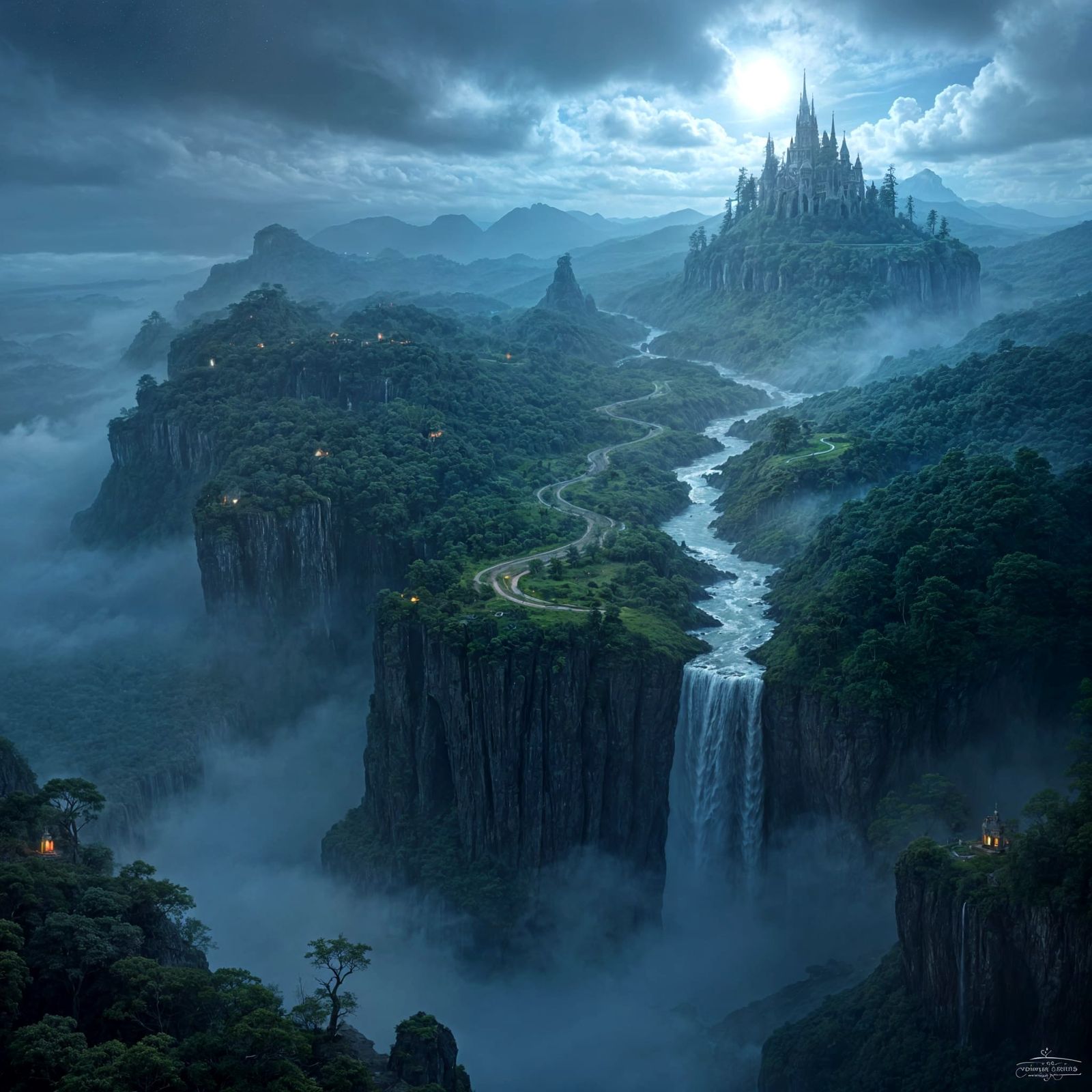 Misty Vonderro Island: Bird's-Eye View of Druidic Ruins