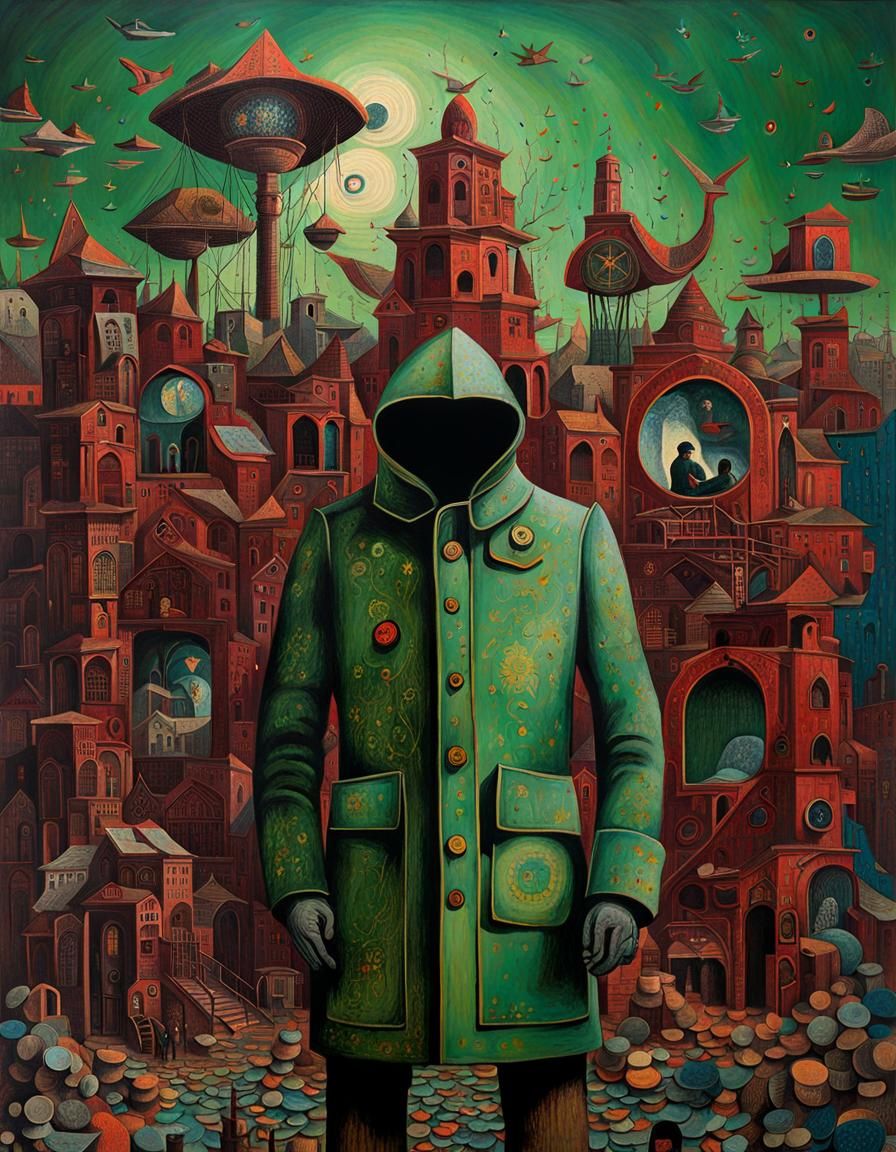 Dystopian Existential Crisis in Vintage Photograph Style