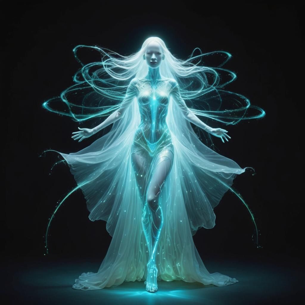 Radiant Laser Light Dancing Embrace