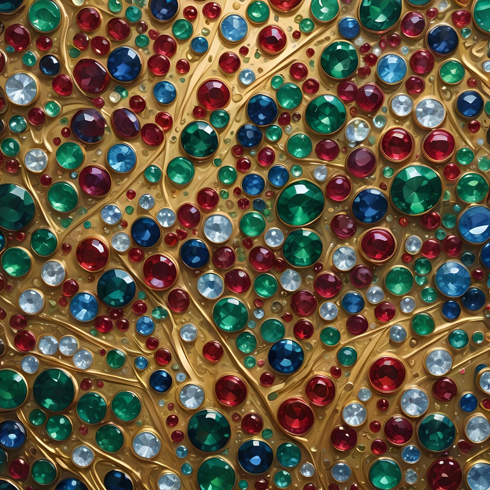 Gemstone Shower: A Detailed Fantasy Concept Art