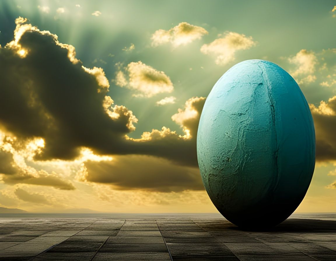 Giant Alien Egg in Spacecore Style