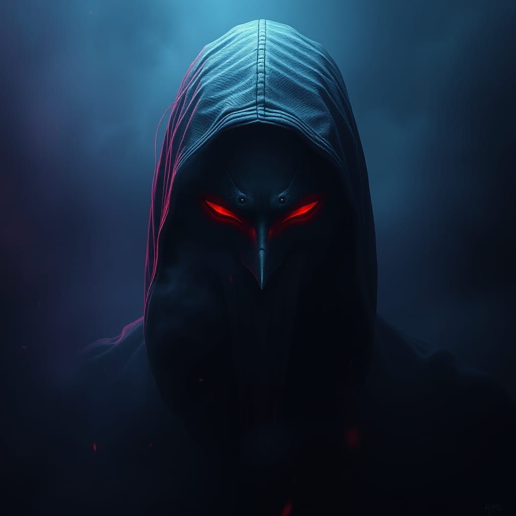 Mysterious Shadowed Figure in Dark Surrealism Style