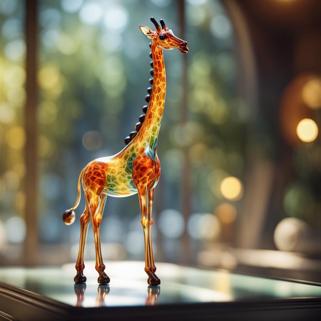 A very elegant Murano glass giraffe