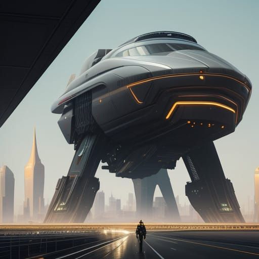 Sleek Megastructure Illuminates Young Girl's Curious Face