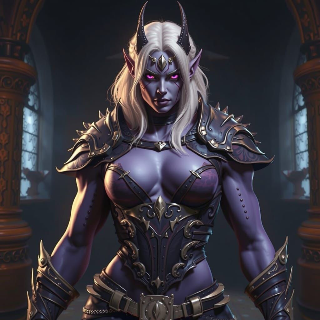 Dark Fantasy Drow Warrior Art