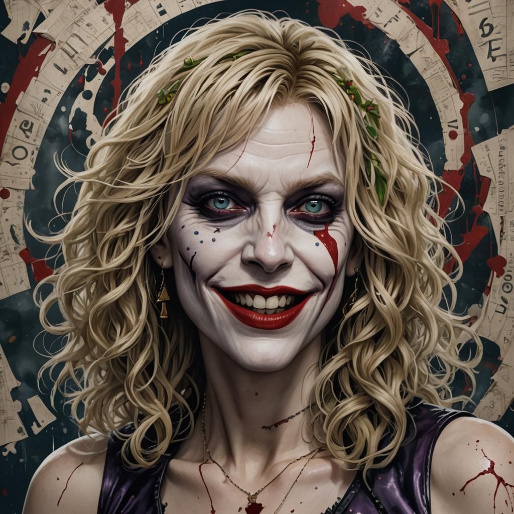 Courtney Love as Joker, Detailed Matte Painting