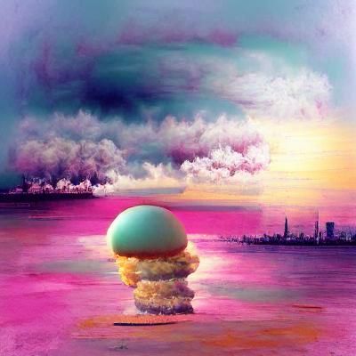 Pastel Colors Depict Nuclear Explosion