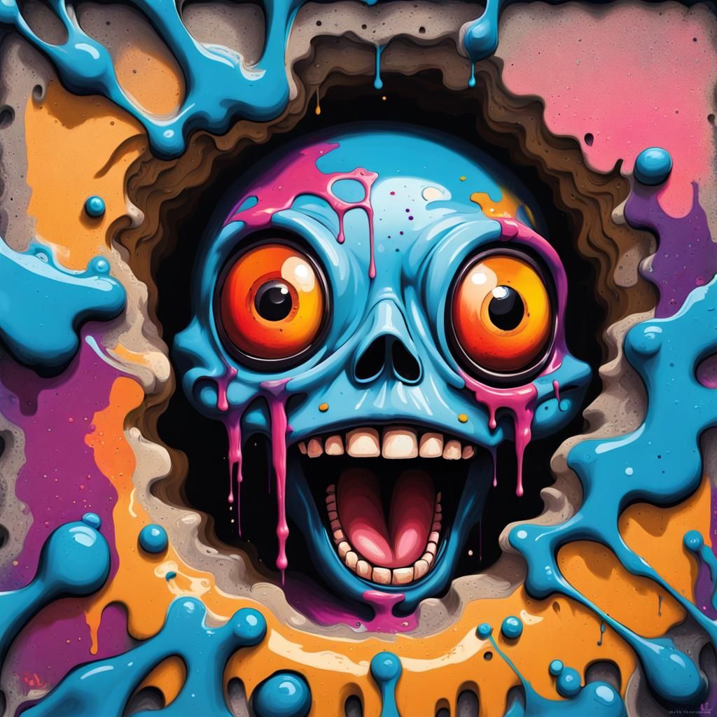 Colorful Graffiti Art: They Live In The Holes