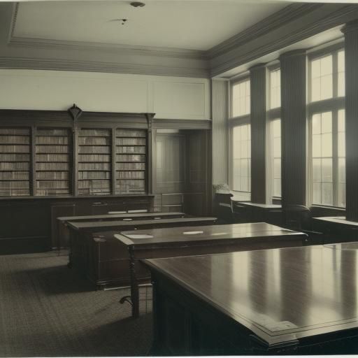 Liminal Ocean View in Vintage Office Setting