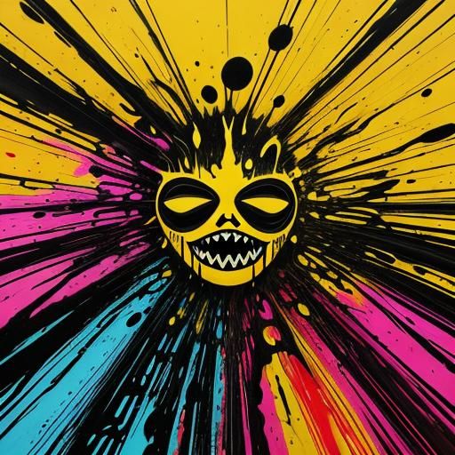 Abstract Painting in Style of Pop Art