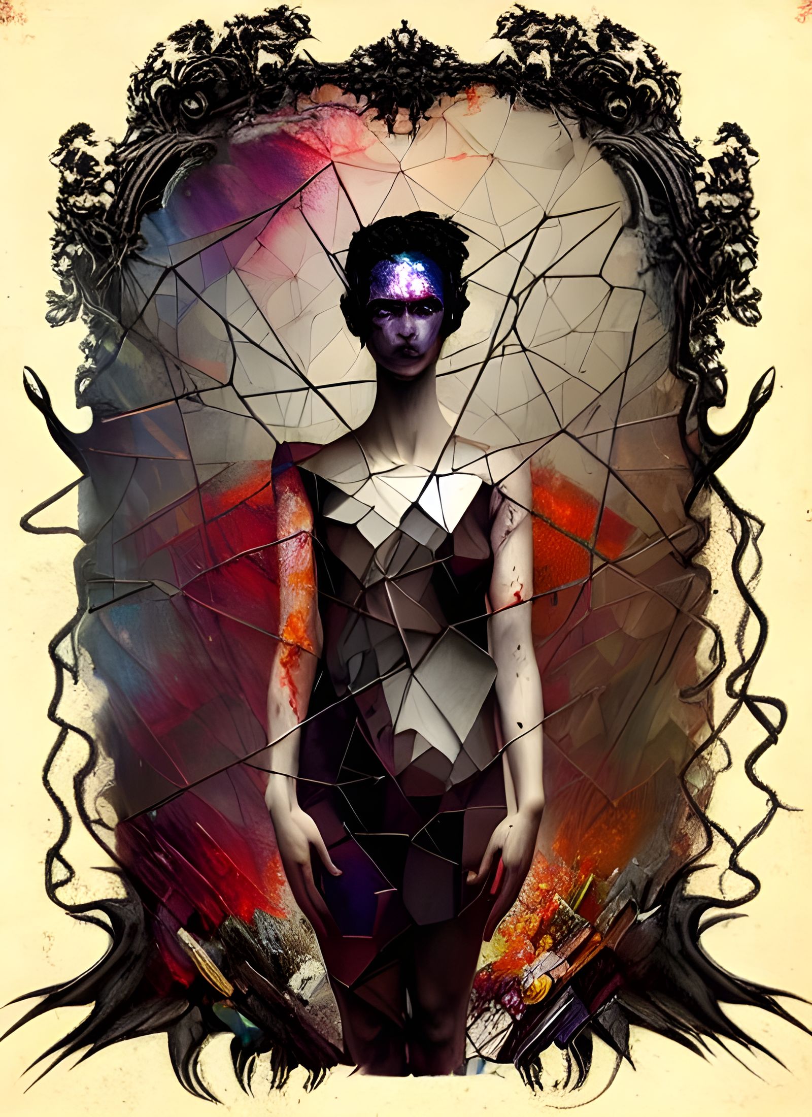 Dark Black Magic Portal with Sinister Framing