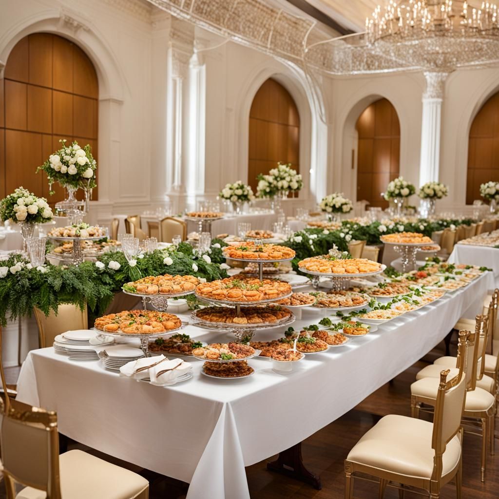 Elegant Ashkenazi Food Catering Display