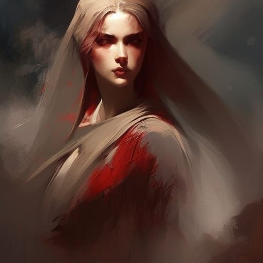 Beatrice from Dante's Paradise in Speedpaint Style