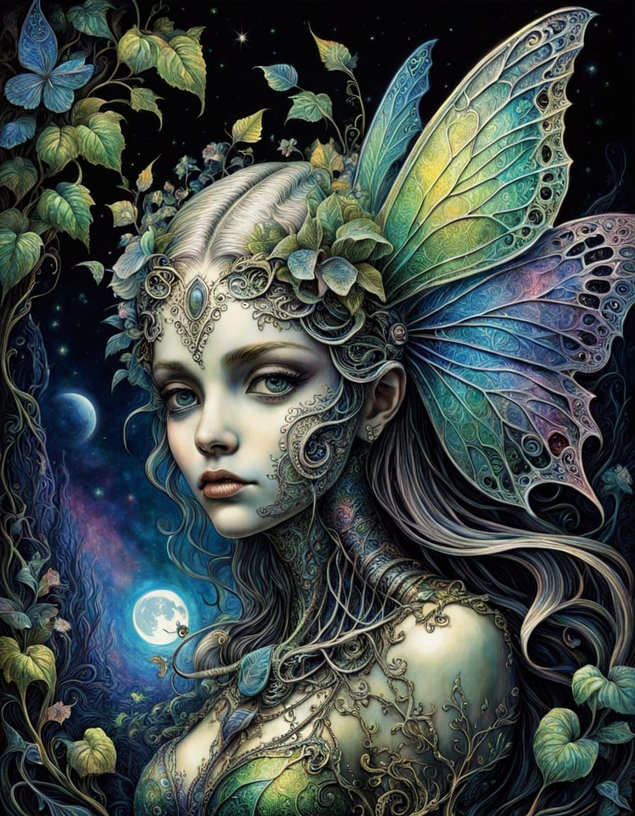 Whimsical Fey Nymph in Enchanted Wonderland