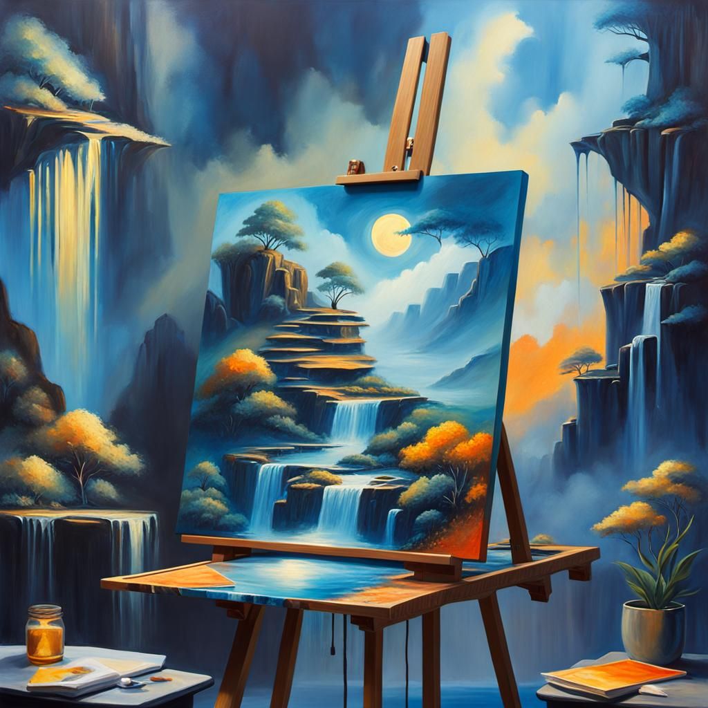 Surreal Dreamlike Memories Oil Painting on Canvas
