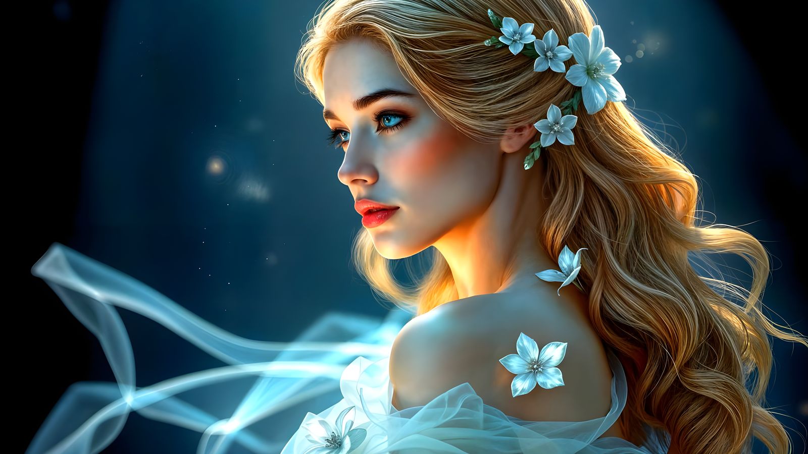 Goddess of Eternal Beauty in Ethereal Glow