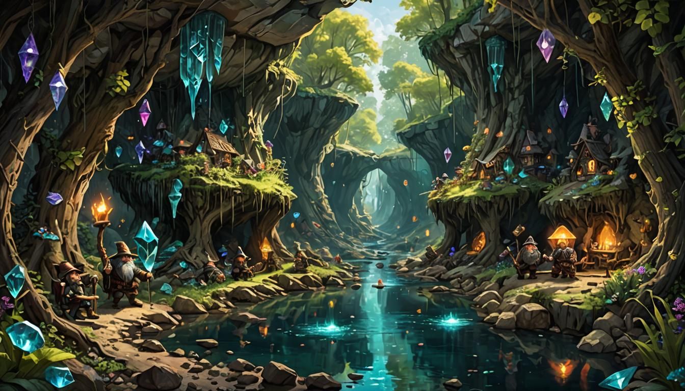 Mystical River Dwarves in Black River Habitat