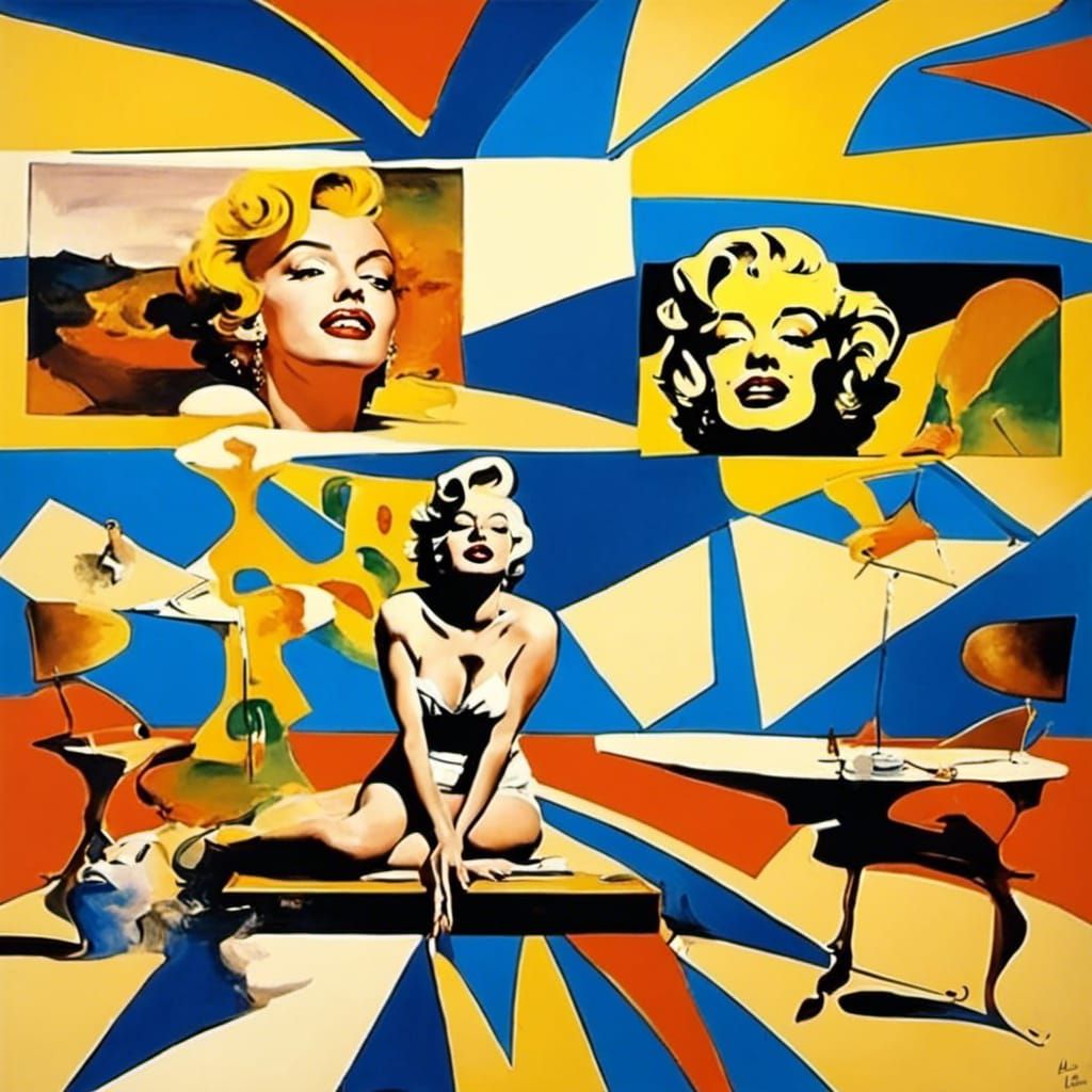 Surreal Marilyn Monroe in Dali Style