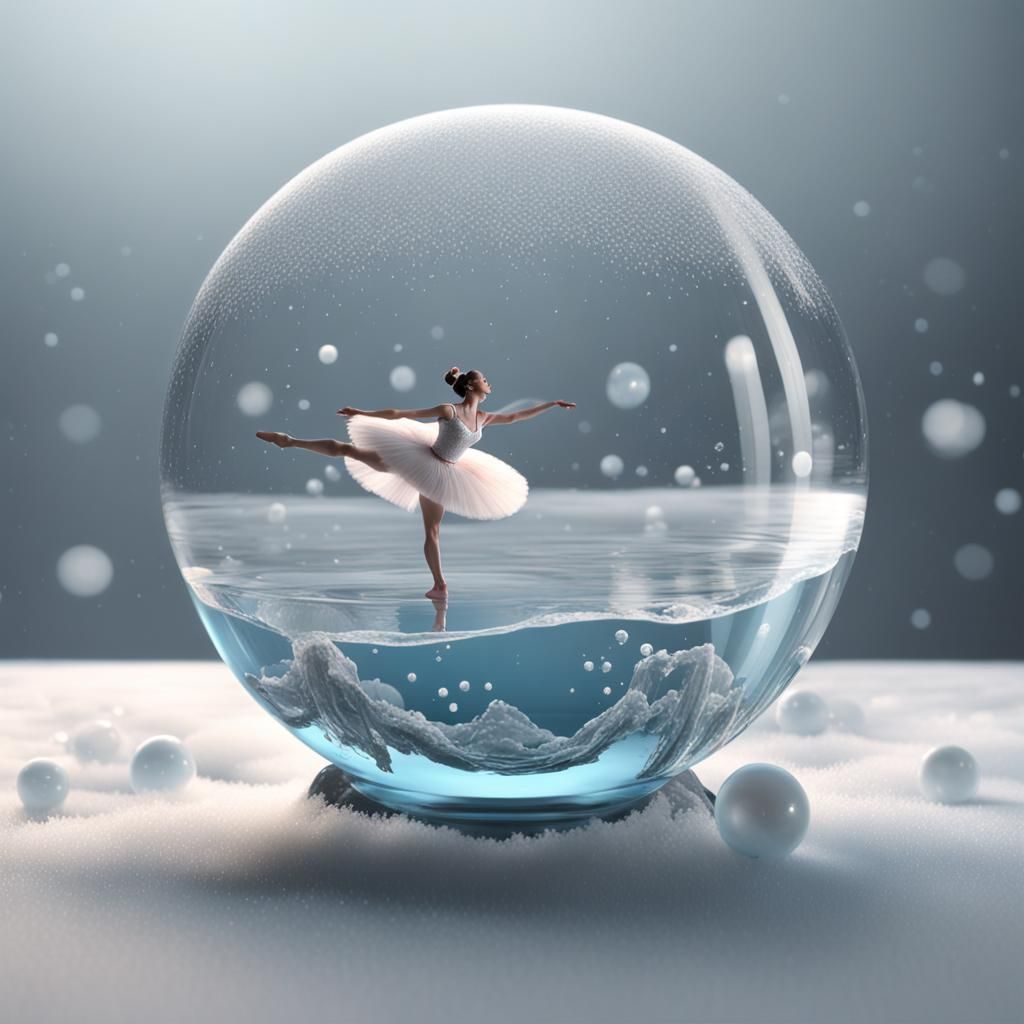 Glas schneekugel primaballerina tanzt Schwanensee
Fischaugenobjektiv Cinema 4D Josephine Hall
