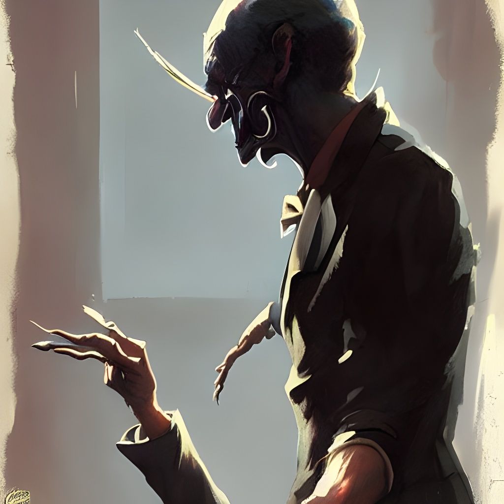 Sinister Thought Thief Clown by Rutkowski