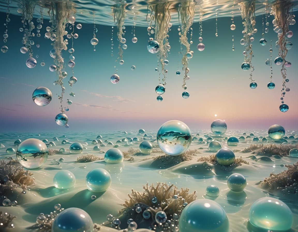 Underwater Spheres of Diamonds and Opals: Surrealist Dreamsc...