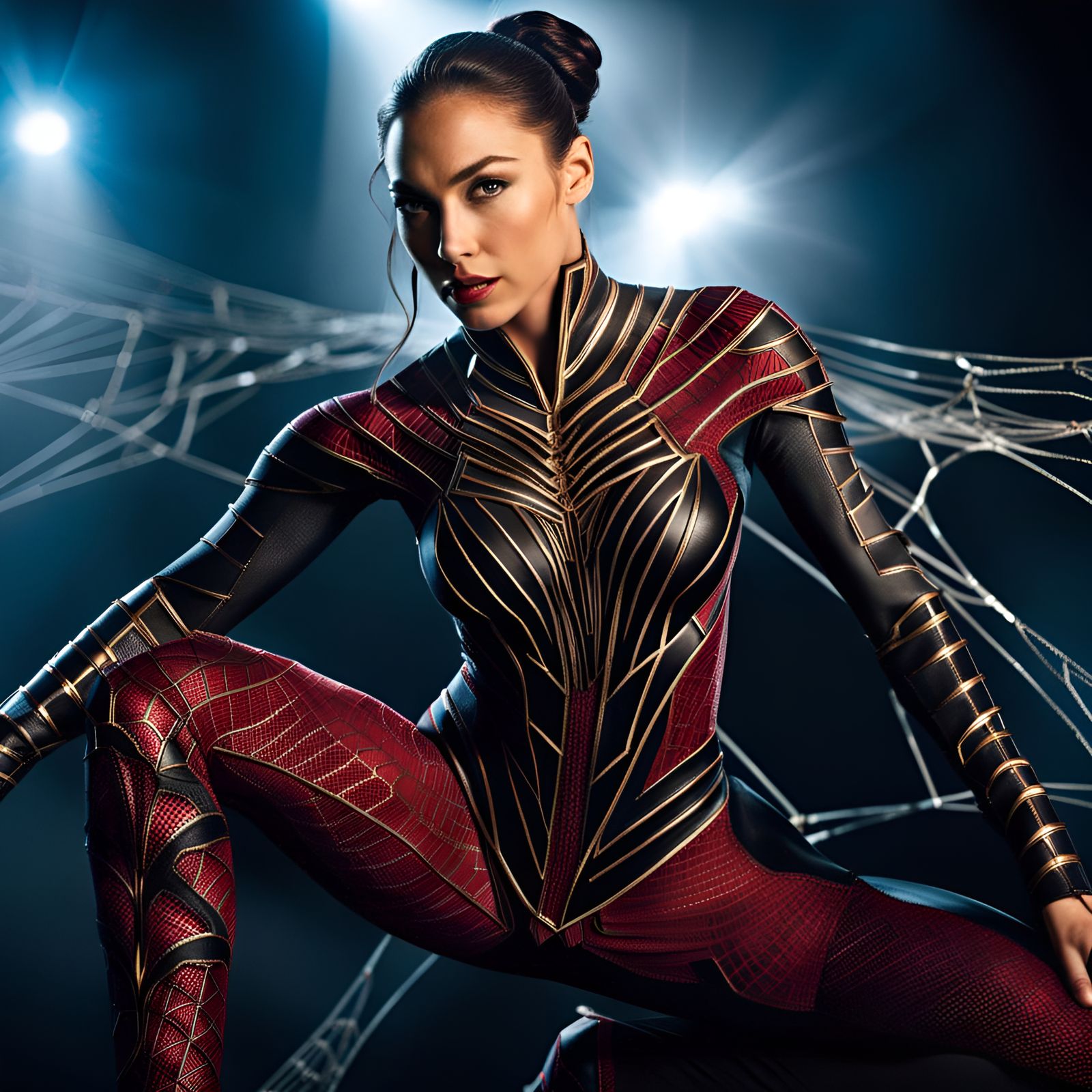 Gal Gadot as a Spider Monster in Forest