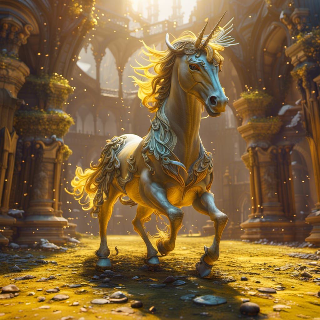 Yellow unicorn