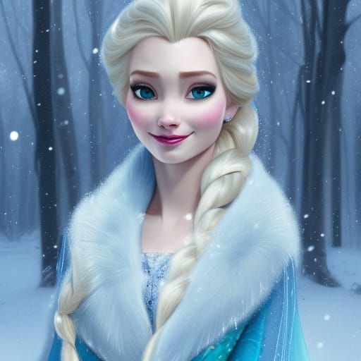 Majestic Queen in Winter Wonderland Portrait