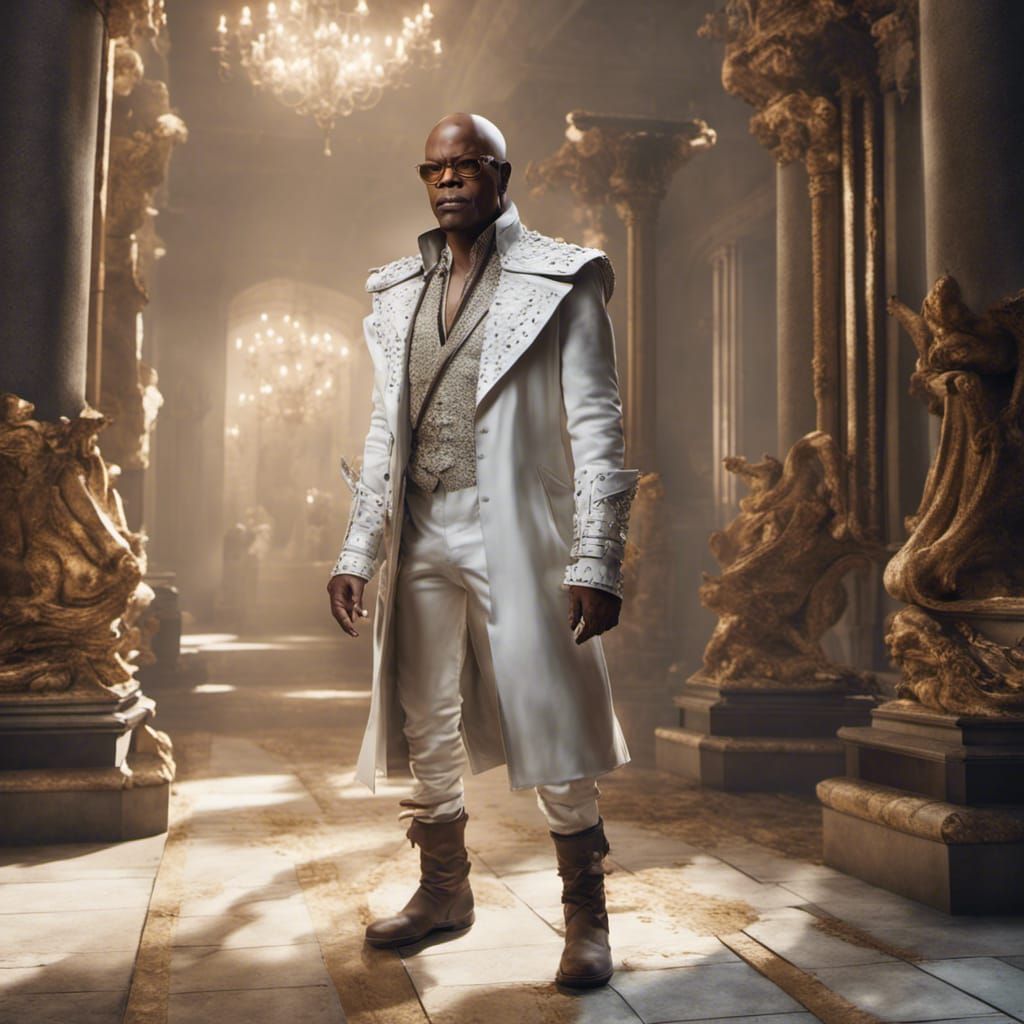 Samuel L. Jackson as Jareth in Photorealistic Style