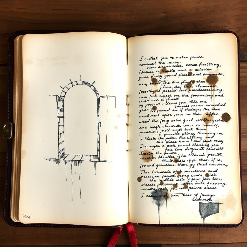 Eleanor's Journal: Keyhole Sketch and Frantic Notes