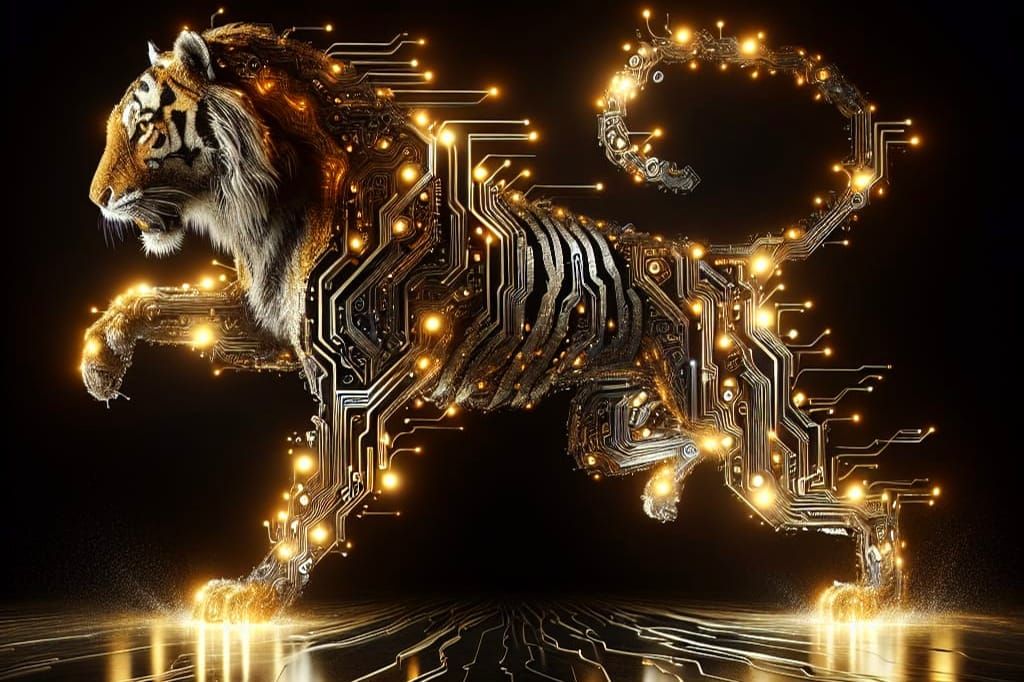 Tiger connected to the cyber realm#2