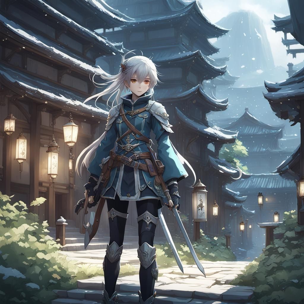 Anime Quest Inspired by WLOP in 3D