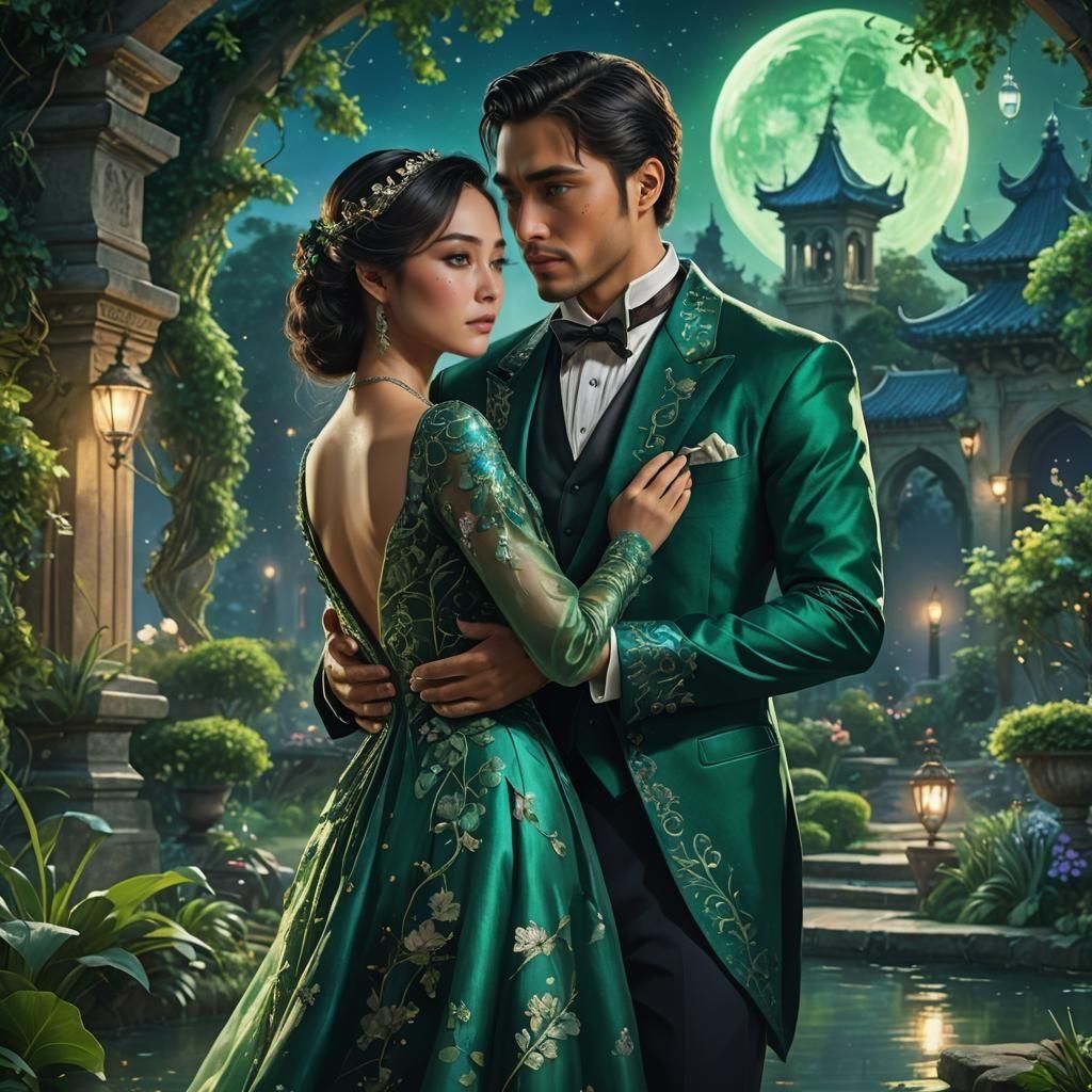 Romeo and Juliet Scene in Detailed Digital Art