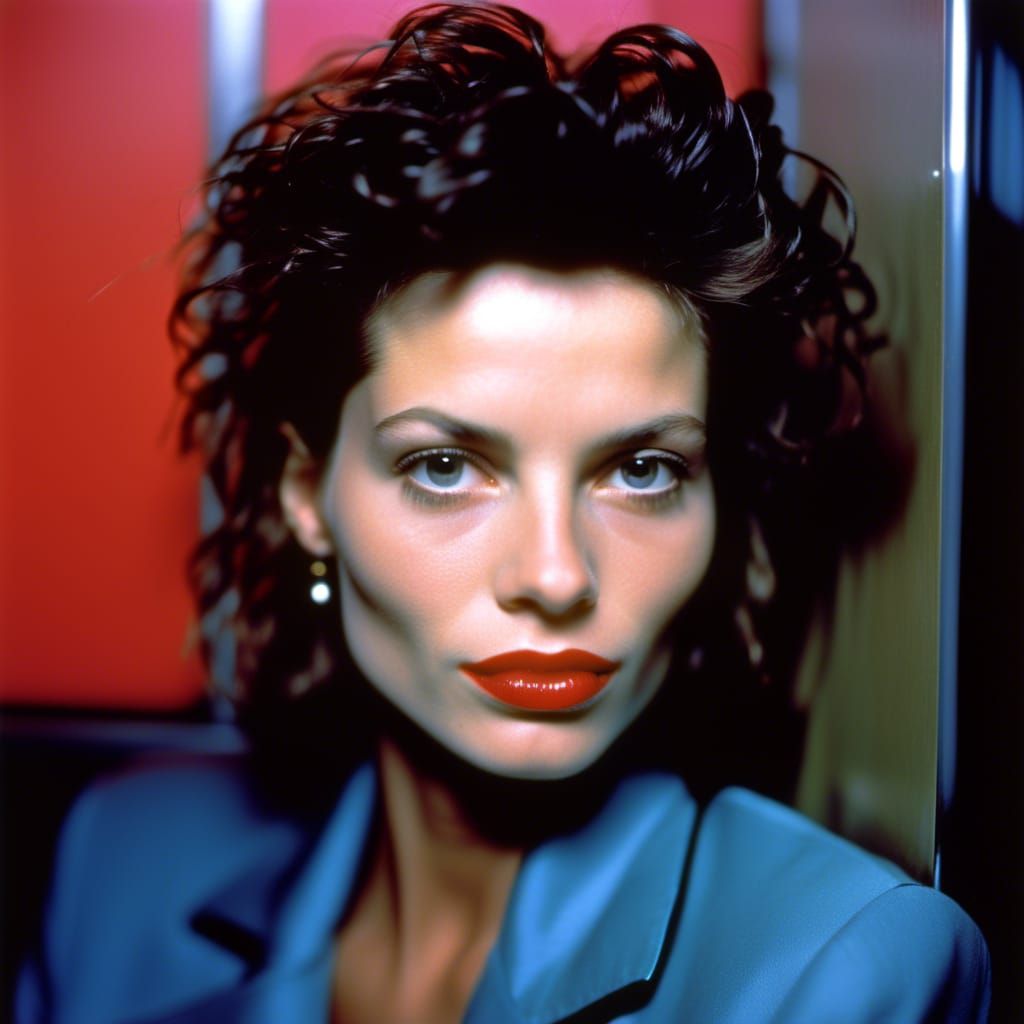 Modern Couture: Women in Cafe, Hyperrealistic Portrait