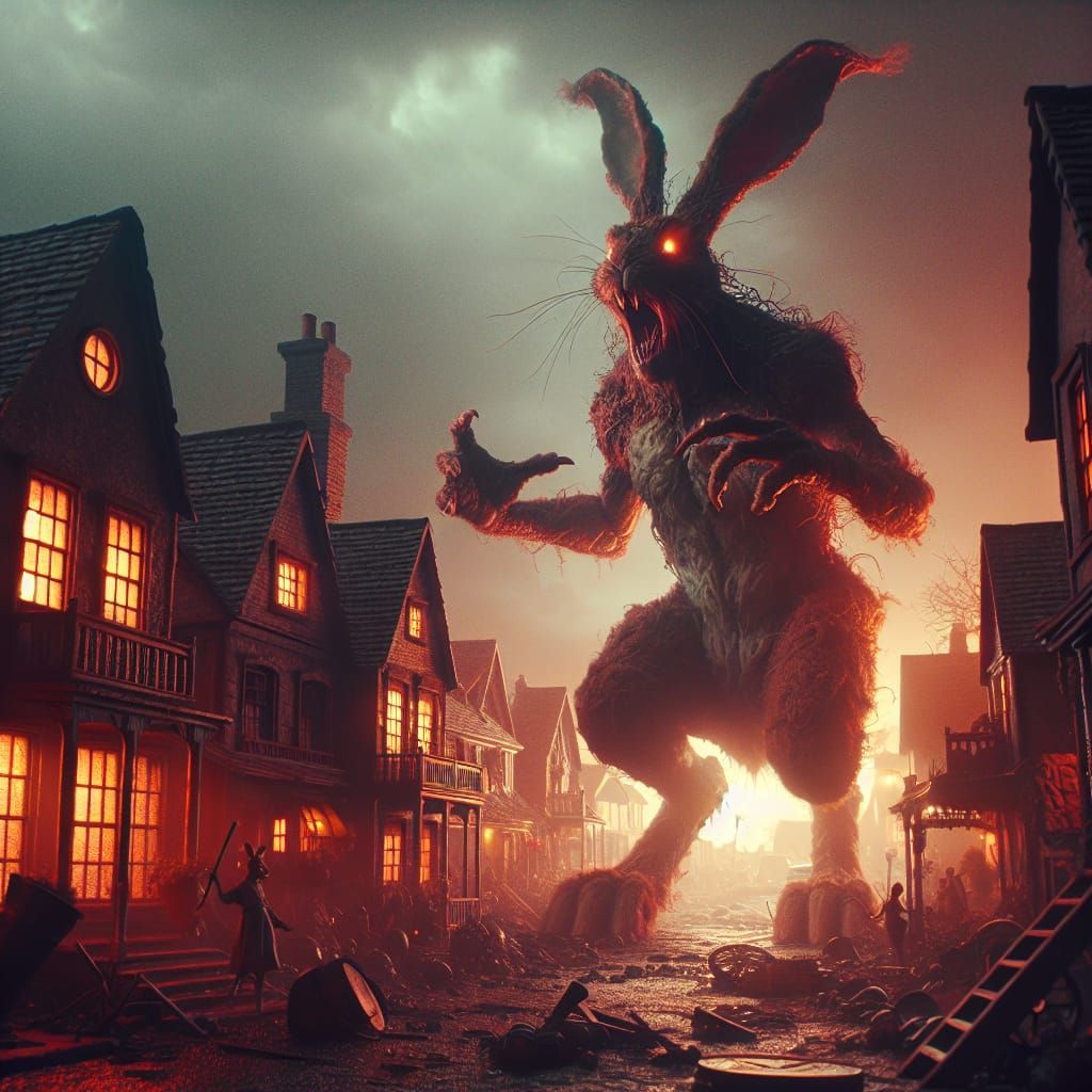 Giant mean terrifying rabbit