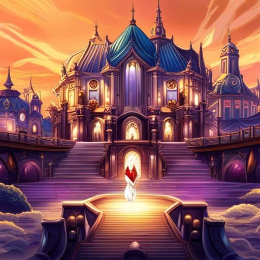 Anime Cat in Detailed Matte Painting Style